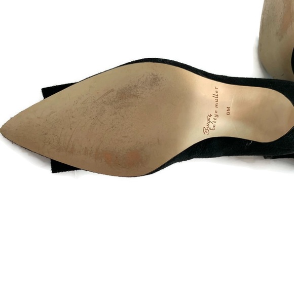 BETTYE MULLER Womens Black Tasseled Padded Swell Almond Toe Stiletto Lace-Up Leather Pumps Shoes main image 1